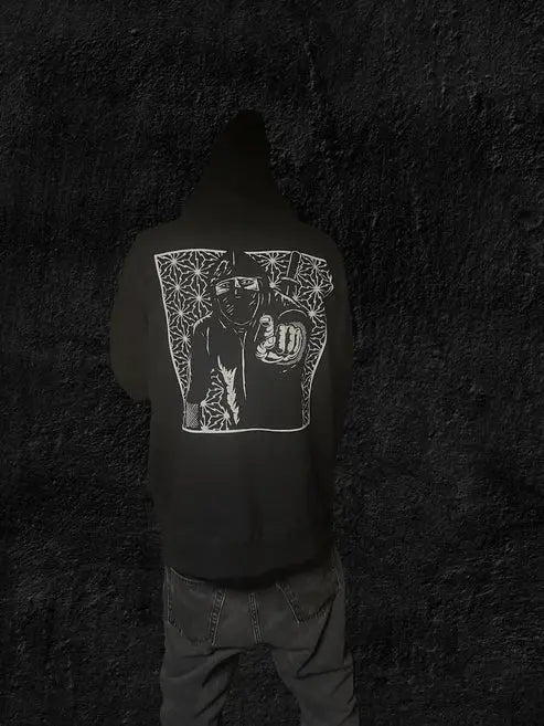 "忍者" PULL - OVER HOODIE - NUMB STORE